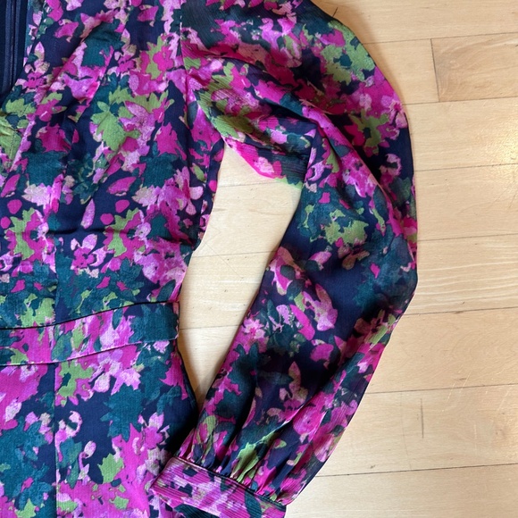 Club Monaco Pink/green Floral print maxi dress, 00. GD1141 - Picture 9 of 11